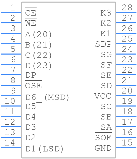 MM74C912N - onsemi - PCB symbol