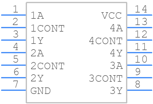SN75189ANG4 - Texas Instruments - PCB symbol