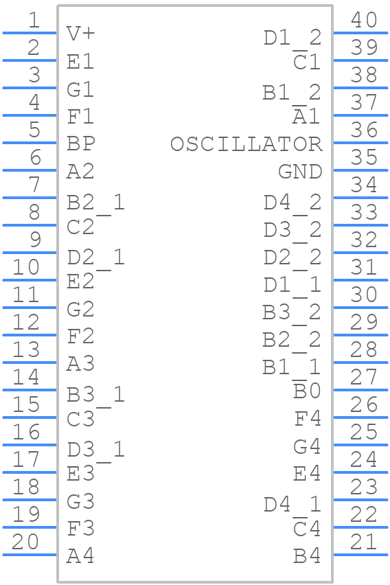 ICM7211AMIPL - Analog Devices - PCB symbol