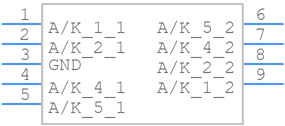 ESD3V3U4ULCE6327XTSA1 - Infineon - PCB symbol