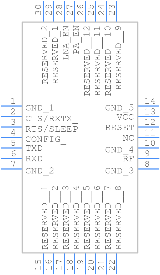 RC2500HP-RC232 - RADIOCRAFTS - PCB symbol