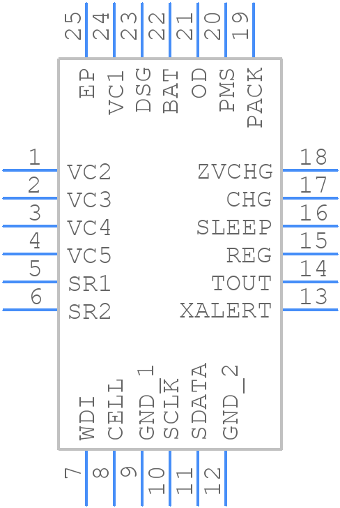 BQ29312ARTHRG4 - Texas Instruments - PCB symbol
