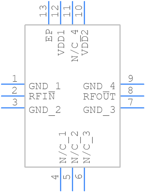HMC814LC3B - Analog Devices - PCB symbol