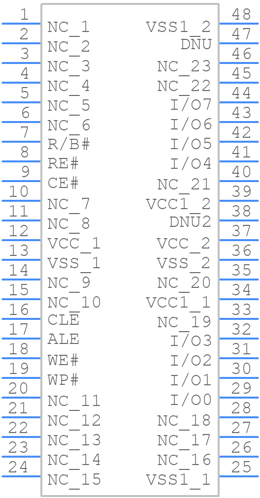 MT29F8G08ABACAWP:C - Micron - PCB symbol