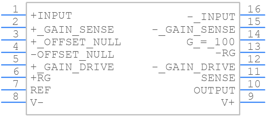 INA103KUG4 - Texas Instruments - PCB symbol