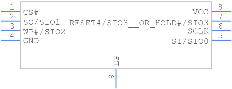 MX25R6435FZAIL0 - Macronix - PCB symbol