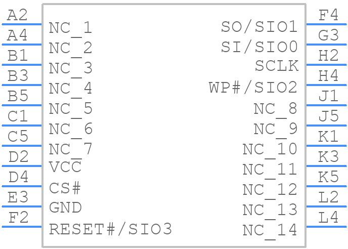 MX25R6435FBDIL0 - Macronix - PCB symbol