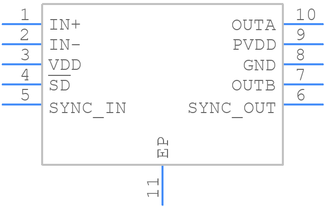 LM48310SDX/NOPB - Texas Instruments - PCB symbol