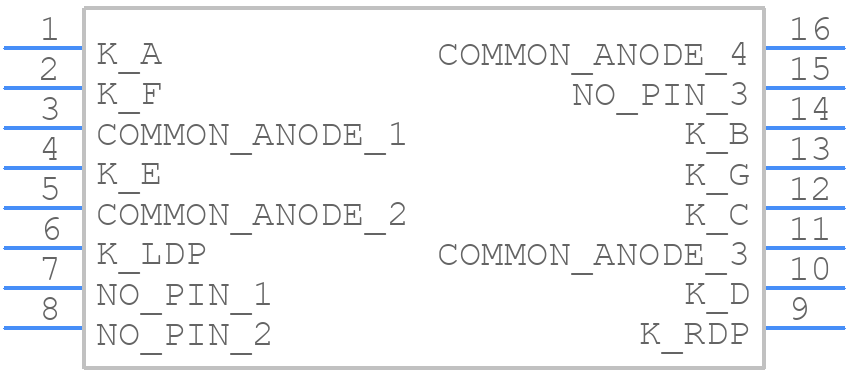 LDS-A816RI - Lumex - PCB symbol