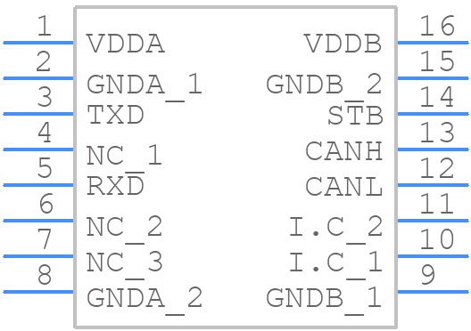 MAX14879AWE+ - Analog Devices - PCB symbol