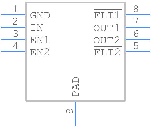 TPS2062CDGNR - Texas Instruments - PCB symbol