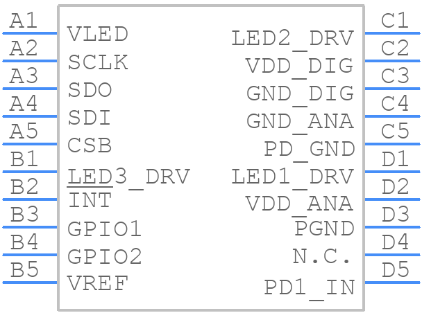MAX86140ENP+T - Analog Devices - PCB symbol