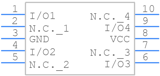 MAX3208EAUB+T - Analog Devices - PCB symbol