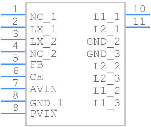 XCL212B082DR - Torex - PCB symbol