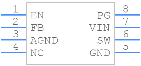 XPS62823DLCR - Texas Instruments - PCB symbol