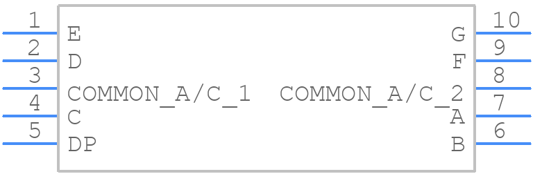 HDSP-561E - Avago Technologies - PCB symbol