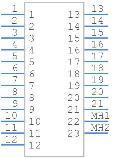 MDM-21PCBR-F222 - ITT CANNON - PCB symbol