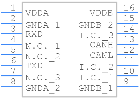 MAX14878AWE+ - Analog Devices - PCB symbol