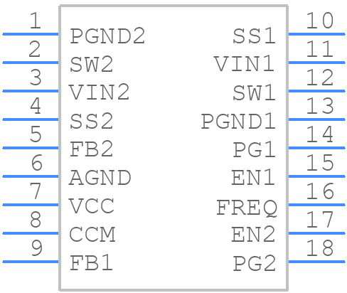 MPQ2166GD-AEC1-P - Monolithic Power Systems (MPS) - PCB symbol