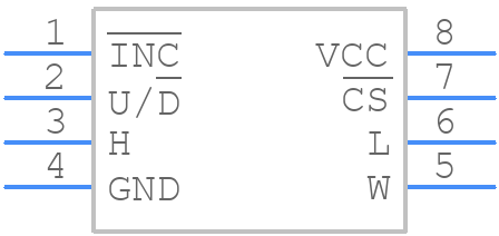 DS1804U-010+T&R - Analog Devices - PCB symbol