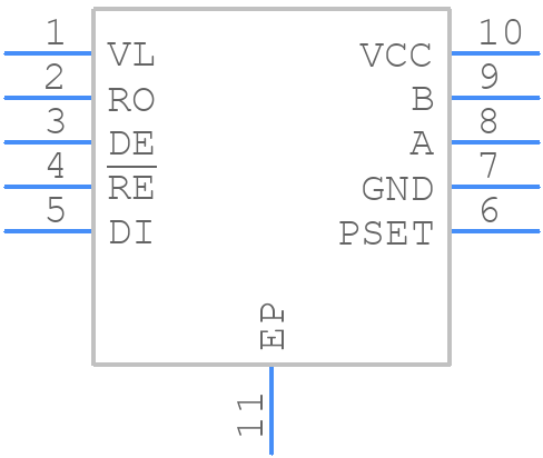 MAX22500EATB+ - Analog Devices - PCB symbol