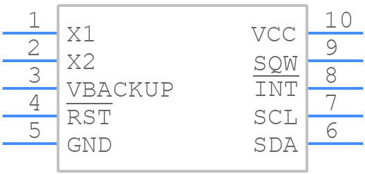 DS1374U-3+T&R - Analog Devices - PCB symbol