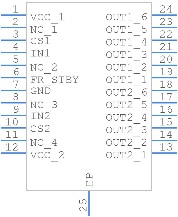 VND5T035AK-E - STMicroelectronics - PCB symbol