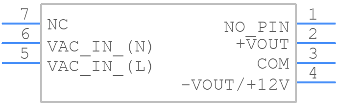 RAC04-12DC/230 - RECOM Power - PCB symbol