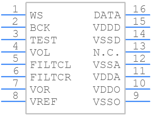 TDA1549T - NXP - PCB symbol