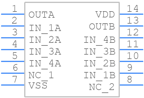 MC14012BDR2G - onsemi - PCB symbol