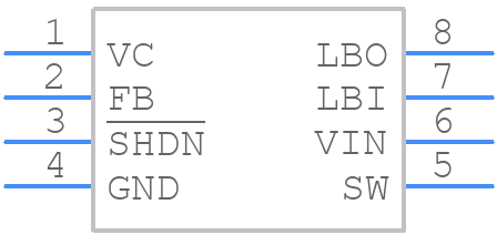 LT1308BCS8#TRPBF - Analog Devices - PCB symbol