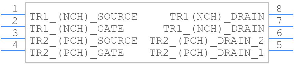QH8MA2TCR - ROHM Semiconductor - PCB symbol
