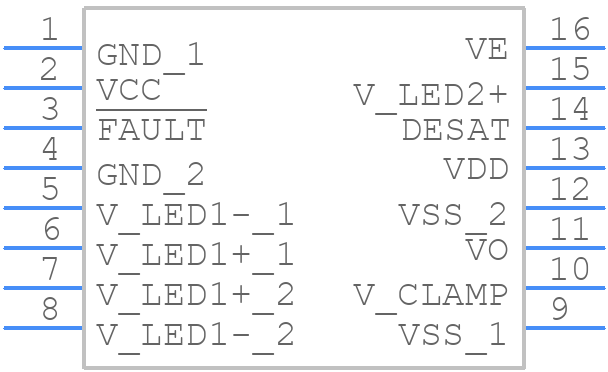 FOD8334 - onsemi - PCB symbol