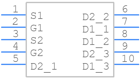 NVMFD5C446NLT1G - onsemi - PCB symbol