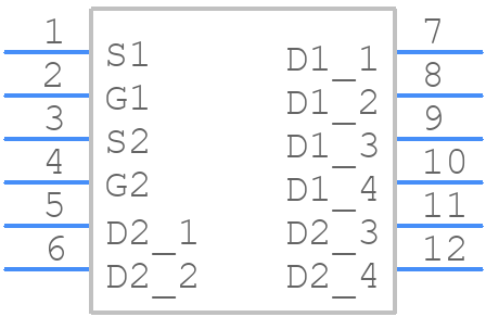 NVMFD5C672NLWFT1G - onsemi - PCB symbol