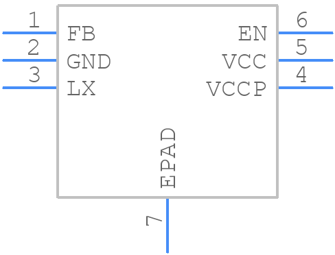 NCP1597AMNTWG - onsemi - PCB symbol