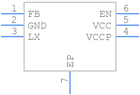 NCP1597AMNTWG - onsemi - PCB symbol