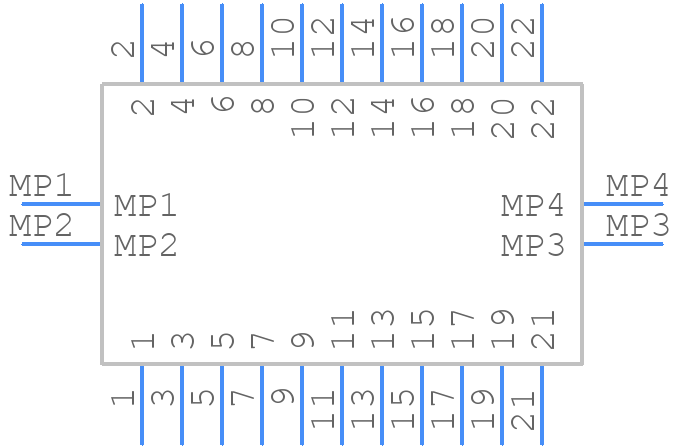 BM15FR0.8-22DS-0.35V(53) - Hirose - PCB symbol