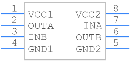 ISO7221CDRG4 - Texas Instruments - PCB symbol