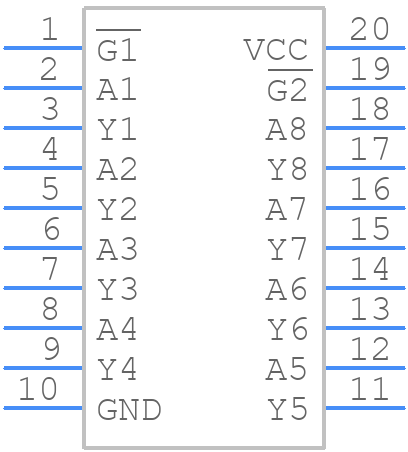 SN74LS466DW - Texas Instruments - PCB symbol