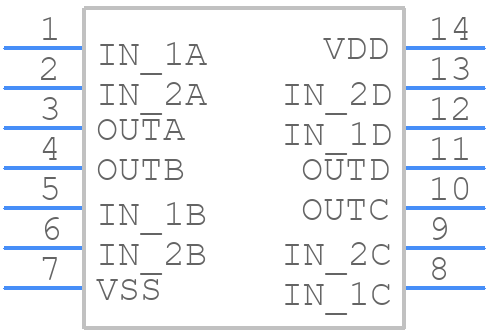 MC14093BCP - onsemi - PCB symbol