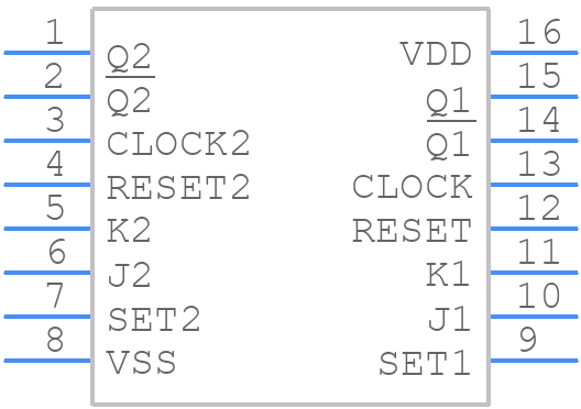 CD4027BEG4 - Texas Instruments - PCB symbol