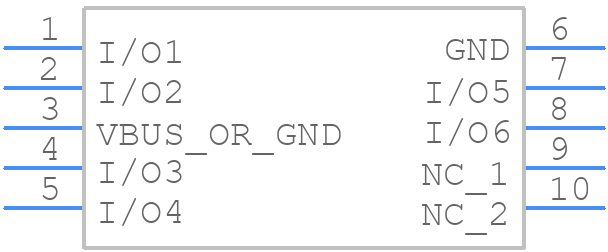 ESD7016MUTAG - onsemi - PCB symbol