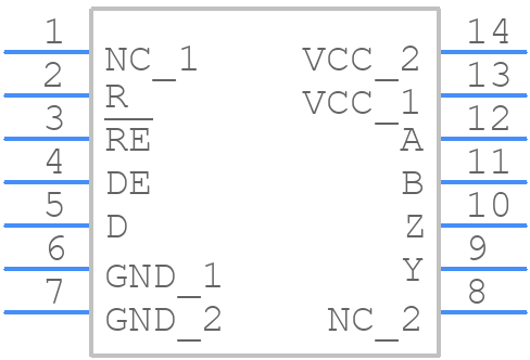 SN75ALS180DE4 - Texas Instruments - PCB symbol
