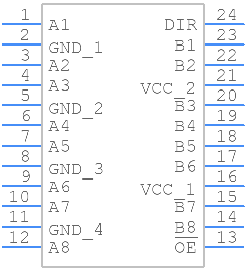 SN64BCT25245DW - Texas Instruments - PCB symbol