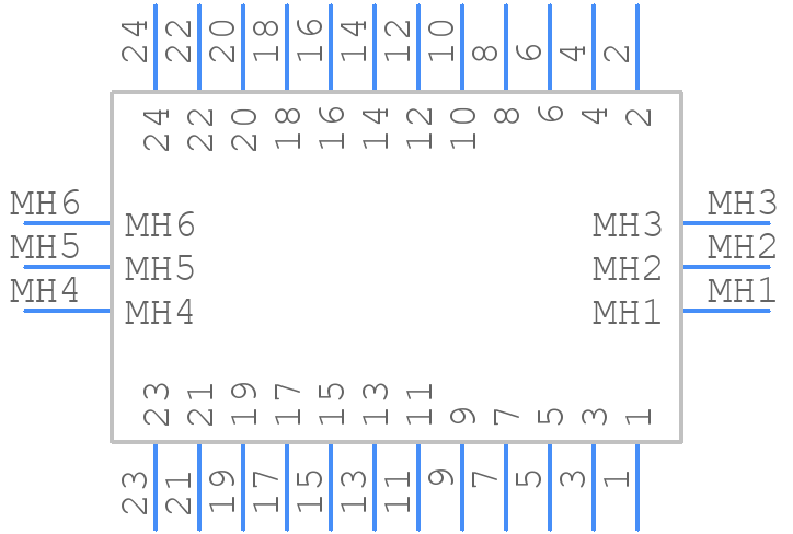 GT25-24DP-2.2V(01) - Hirose - PCB symbol