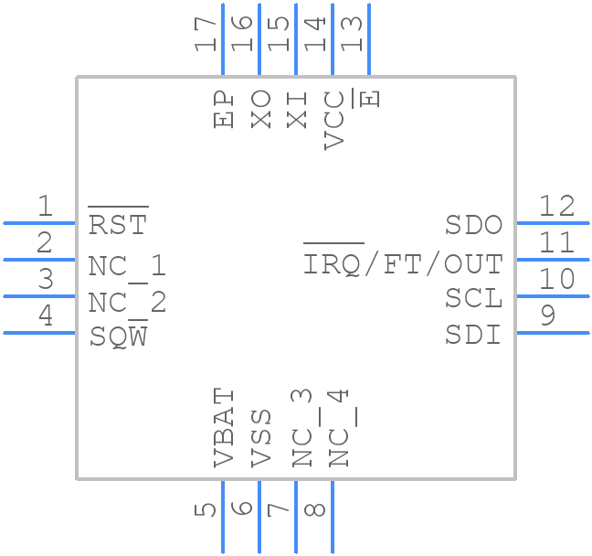 M41T93ZQA6F - STMicroelectronics - PCB symbol