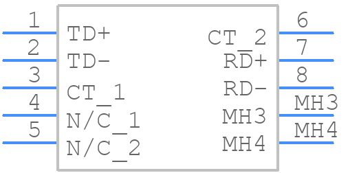 J1006F21NL - Pulse Electronics - PCB symbol