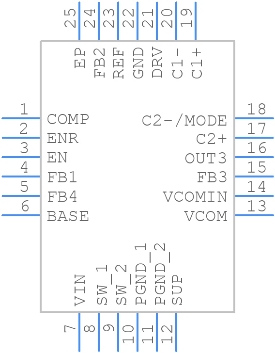 TPS65105RGERG4 - Texas Instruments - PCB symbol