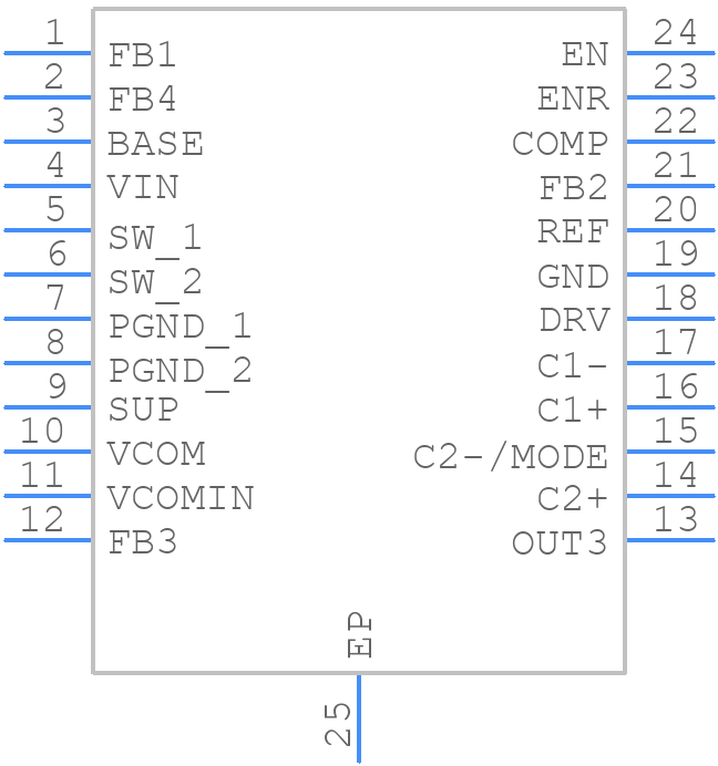 TPS65105PWPRG4 - Texas Instruments - PCB symbol
